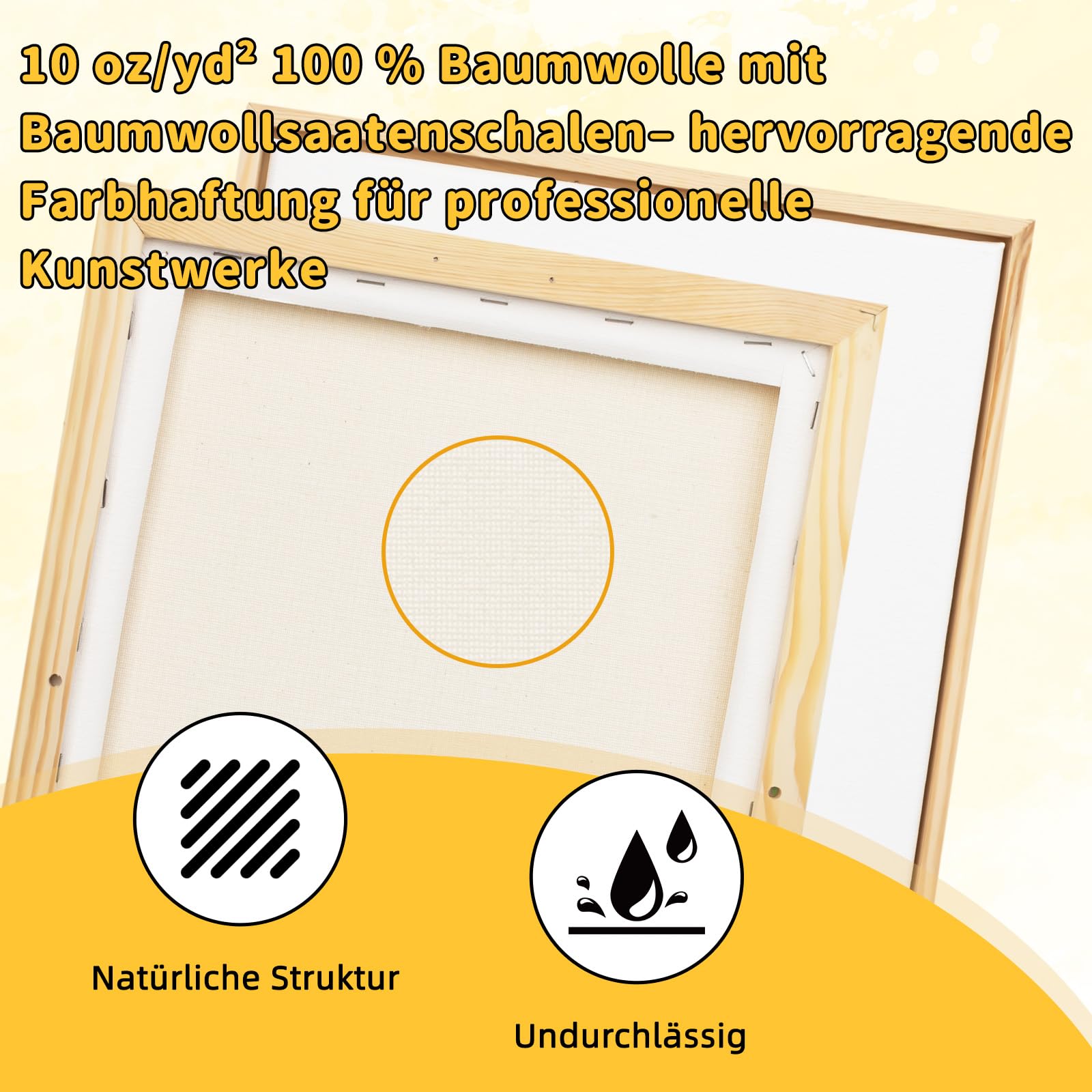 4er Set Leinwand 30x40cm Floater-Rahmen 100% Baumwolle für Wohnzimmer | With Floater-Rahmen,FSC-zertifiziertes Kiefernholz, dreifach grundiert, inkl. Montagematerial für Flur & Büro