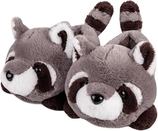 Womens Cute Penguin Animal Slippers Novelty Cozy Fuzzy Slippers Soft Plush Winter Warm House Shoes