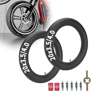 RUTU 2-Pack 20x4 Bike Tube,20 * 3.5/4.0 Bicycle Inner Tube with 32mm Schrader Valve and Installation Accessorie - Fit for Ebike/Mountain Bike Fat Tire Tubes - Premium Heavy Butyl Inner Tube