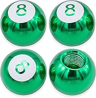 Vista 72 de 4 tapas de vástago de válvula de neumático estilo piscina 8 bolas, cubiertas universales de núcleo de cobre a prueba de polvo para automóviles, SUV