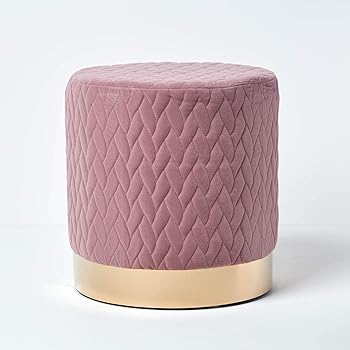 Amazon.de: One Couture Samthocker Pouf Gold Messing Sitzhocker Samt