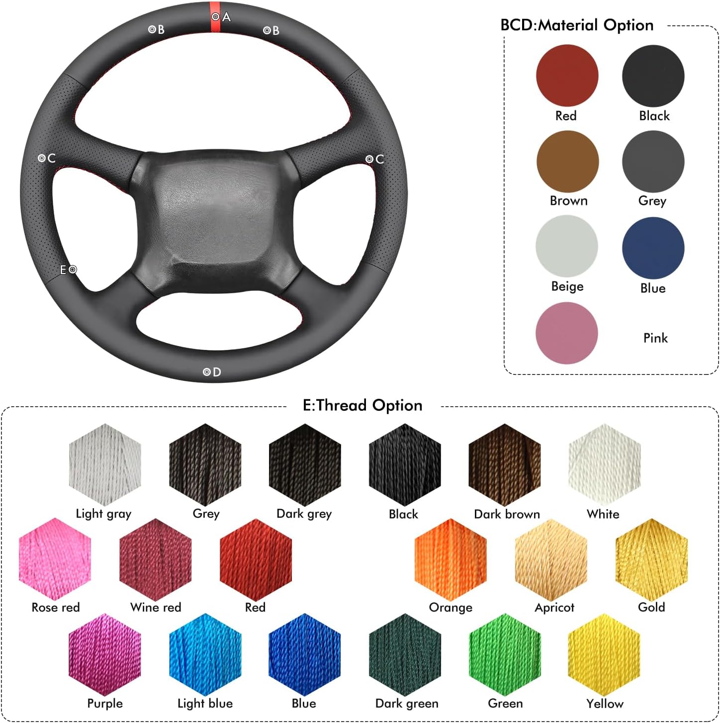 MEWANT Steering Wheel Cover for Chevy Silverado 1500/2500/3500 1999-2002 / Astro/Blazer/C/K 1500 Series/Kodiak/S-10 S10 / Suburban/Tahoe