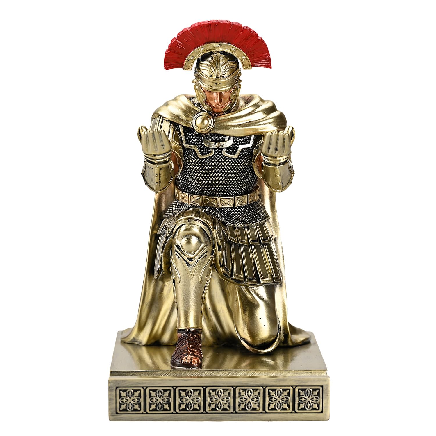 Centurion Cloak Warrior Knight Stifthalter, Handy-Ständer, Schreibtisch-Organizer und Zubehör als Geschenk für Büro und Zuhause (Bronze)