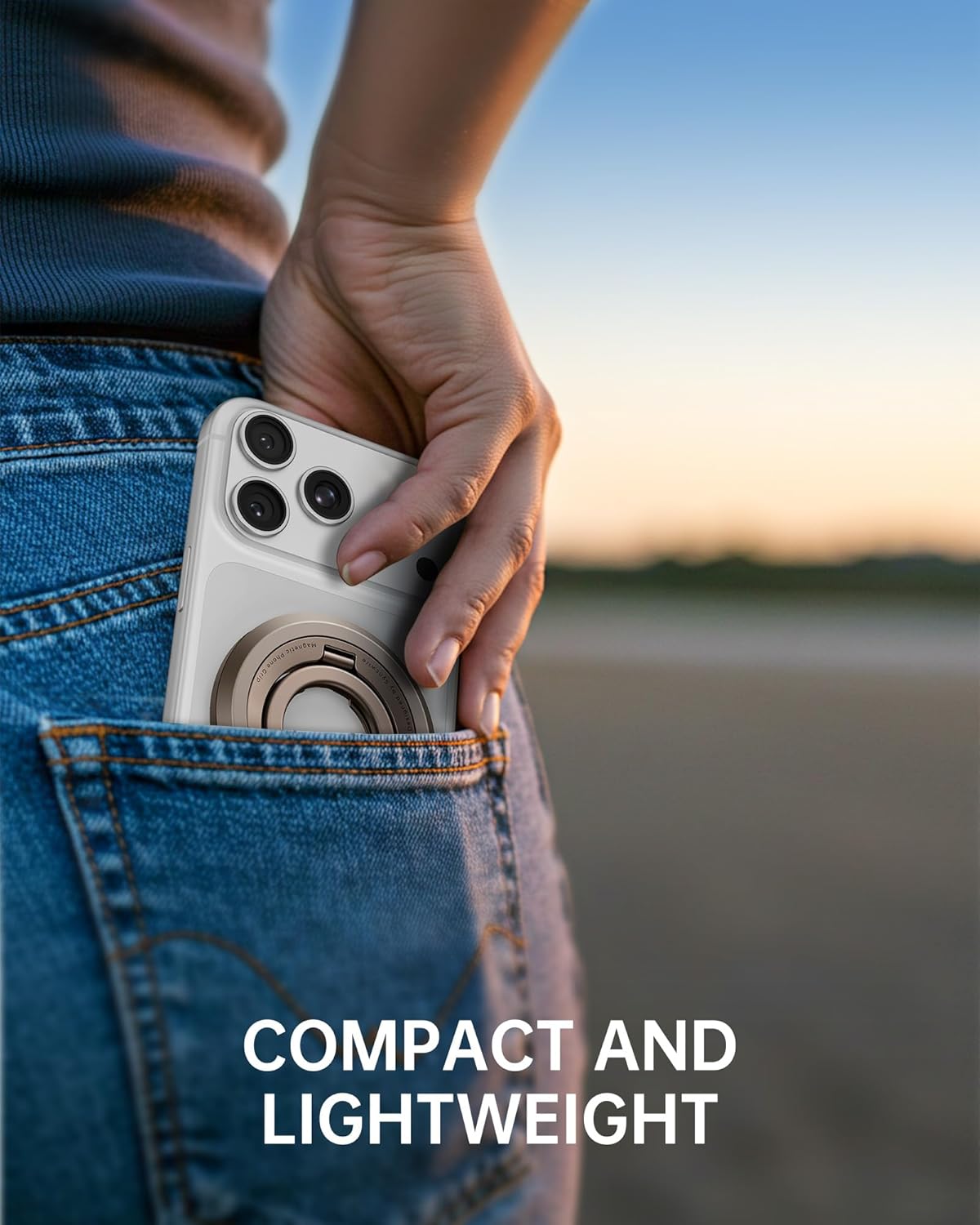 SYNCWIRE for MagSafe Ring Phone Holder, 360° Rotation Magnetic Cell Phone Grip Dual-Sided Magnets Phone Ring Kickstand Compatible with iPhone 17 16 15 14 13 12 Pro Max MagSafe, Android, Samsung etc. - Image 8