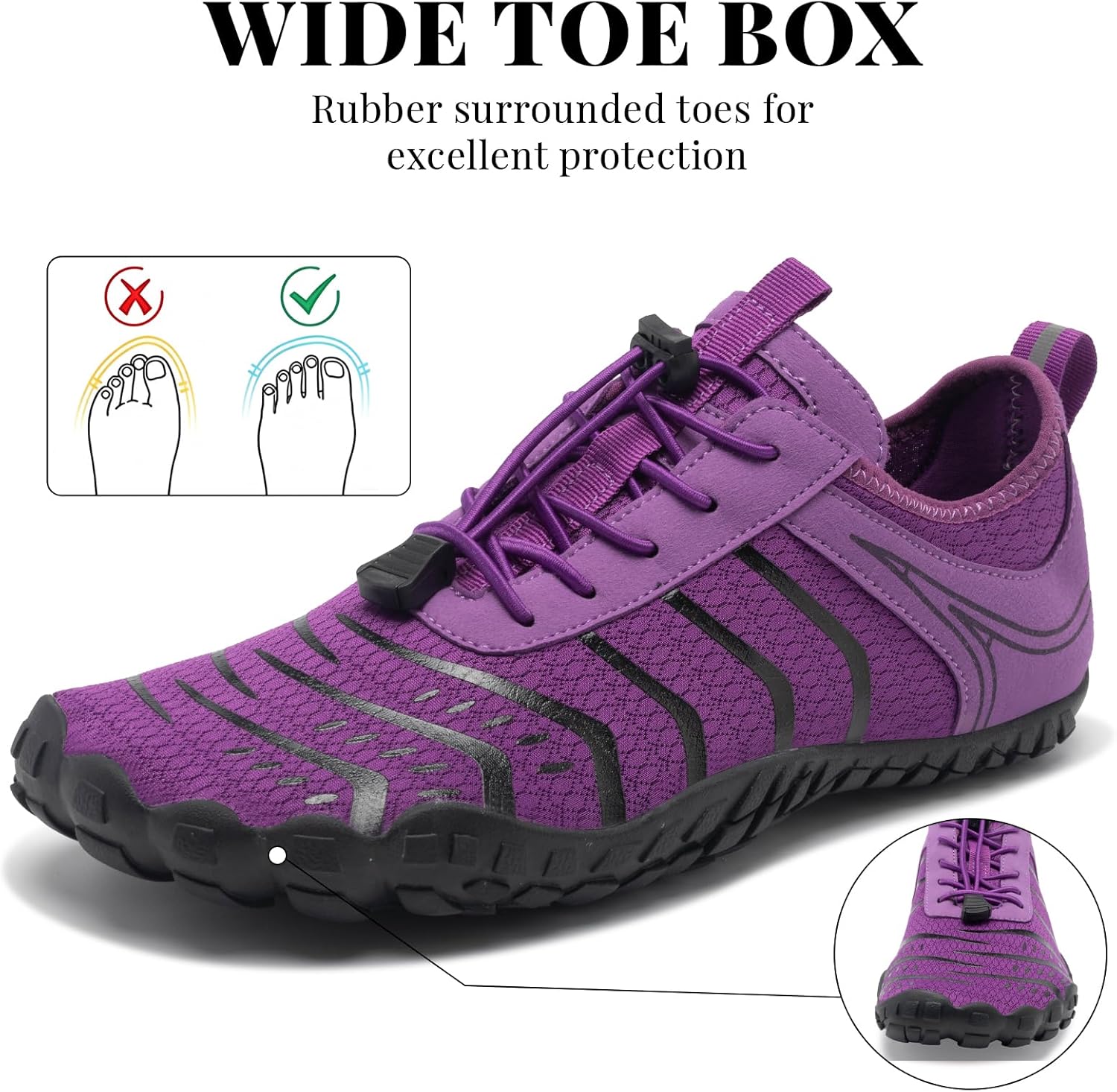2026 New Hiking Barefoot Shoes Womens Mens Footwear,Wide Toe Box Water Shoe for Women Men,Zero Drop Comfortable & Non-Slip Barefoot Vitality Shoe Women's Athletic Footwear for Walking Hiking - Image 5