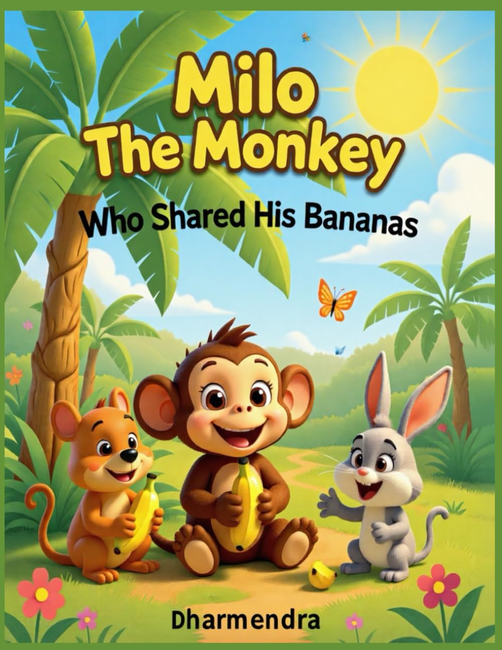 Milo the Monkey Who Shared His Bananas: A Heartwarming Animal Picture Book About Sharing, Kindness, and Friendship for Children Ages 4–8 (Gentle Jungle Stories)