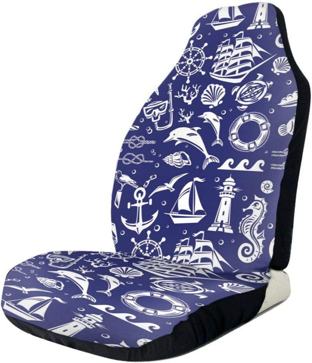 Nautical Navy Blue Car Seat Covers Universal Seat Protector