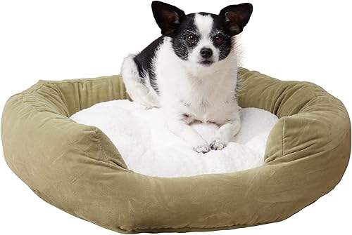 Miniatura 10 de South Pine Porch Maddie Donut - Cama para perros con almohada central extraíble Crema, Mezclilla, Verde Musgo