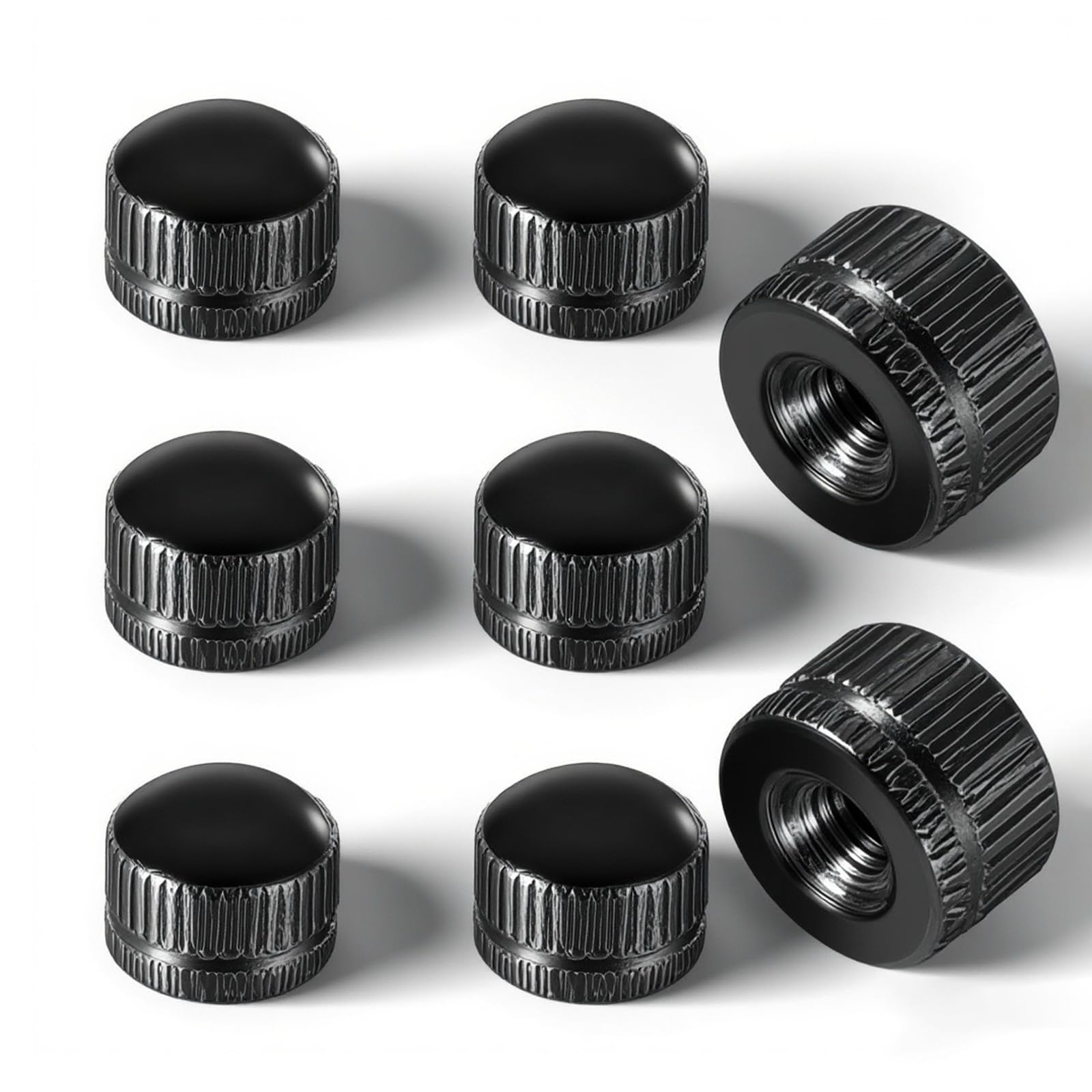 Screw Caps for Light Fixtures, Metal M4 Threaded Cap Nuts, 0.25 inch in Height x 0.35 inch in Diameter, 8 Packs Replacement for Outdoor Light, Pendant