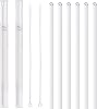AYOYO 10.5 Inch 6 Pack Clear Acrylic Plastic Replacement Portable Reusable Straws for 16 OZ 20 OZ 30 OZ Stanley, YETI Starbucks Tumblers Coffee Cup With 2 Piece Telescopic Case2 Piece Cleaning Brush
