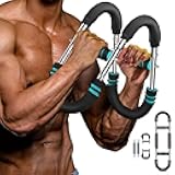 40-100 LBS Adjustable Power Twister Arm Trainer, Forearm Triceps Chest Enhanced Exercise Strengthener, Portable Detachable Spring Resistance Upper Body Fitness Machine for Home & Gym Workout Equipment