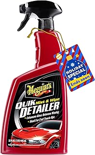 Meguiar's Quik Detailer, Mist & Wipe Car Detailing Spray, Clear Light Contaminants and Boost Shine with a Quick Detailer Spray that Keeps Paint and Wax Looking Like New, 32 oz