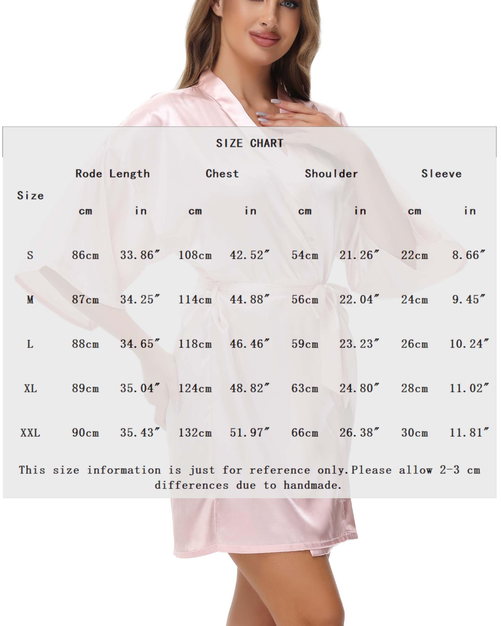 Damski Szlafroki Satynowy Letni Damski Zlafrok Kimono Damski Krótki z Rękawami 3/4 Jedwabny Szlafroczek Kobiety