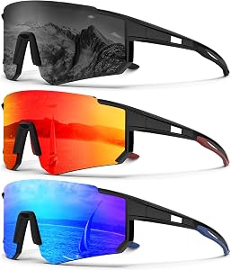 KALIYADI Sports Sunglasses-for-Men Polarized Running-Sunglasses: Sport Mens Sunglasses with UV Protection for Cycling Fishing