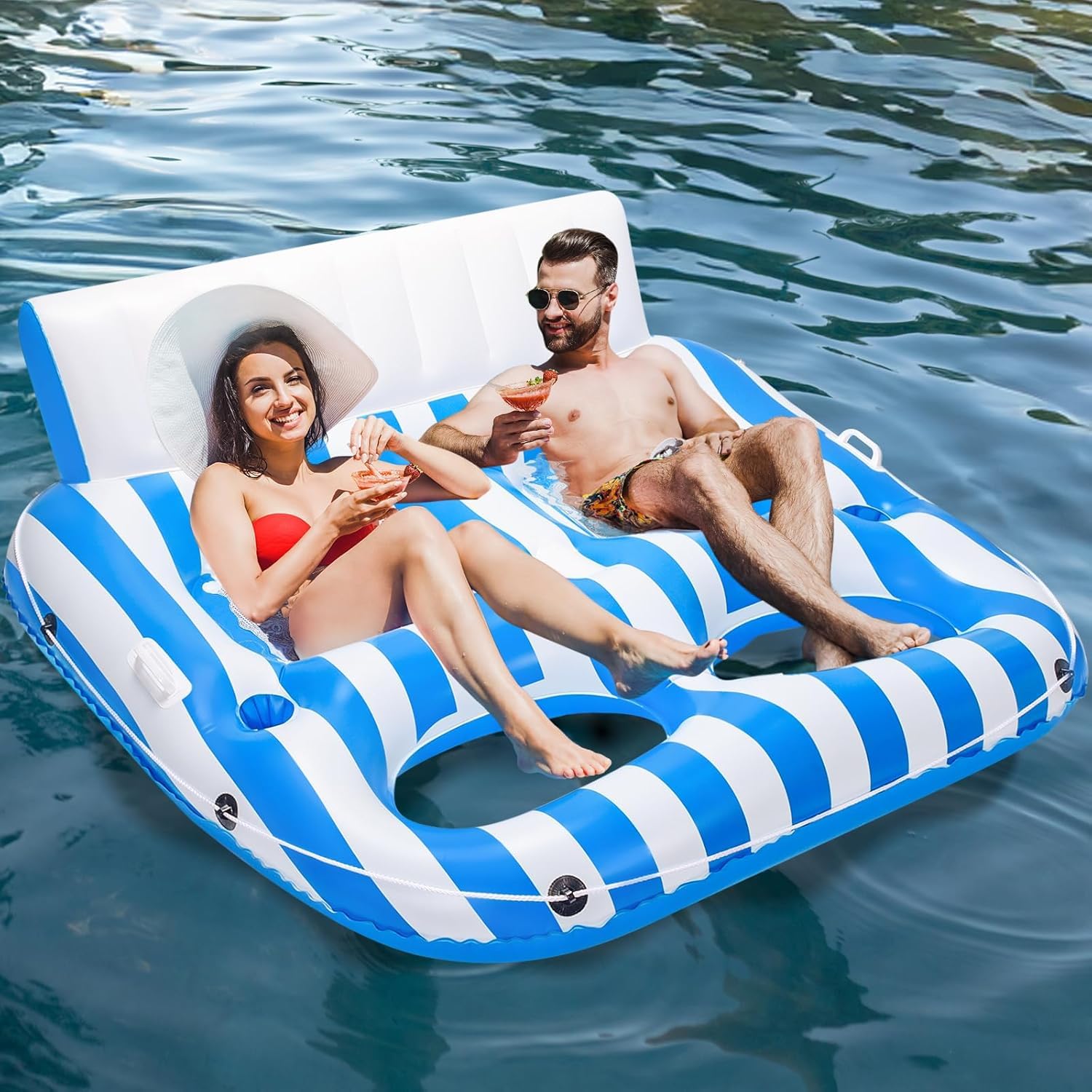 Silla Flotante De Poliéster Para Piscina, Diseño Ergonómico, Cómoda Y Portátil Para Playa Y Piscina
