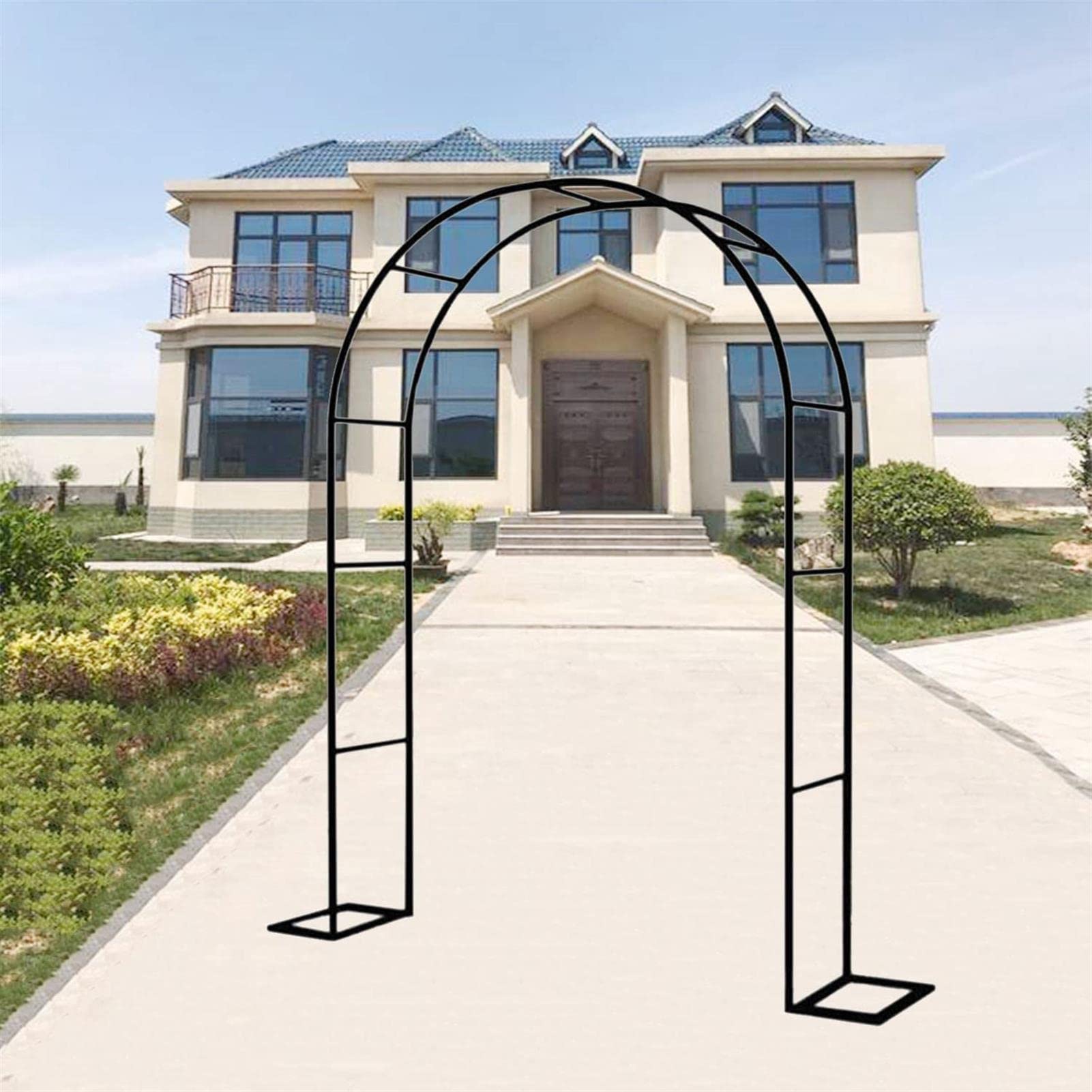 Arco Da Giardino 120x220cm 180x220cm 240x220cm Arco In Metallo Per Rose Rampicanti, Arco Di Nozze Arco Pergolato Da Giardino Con Base, Resistente,350x220x40CM