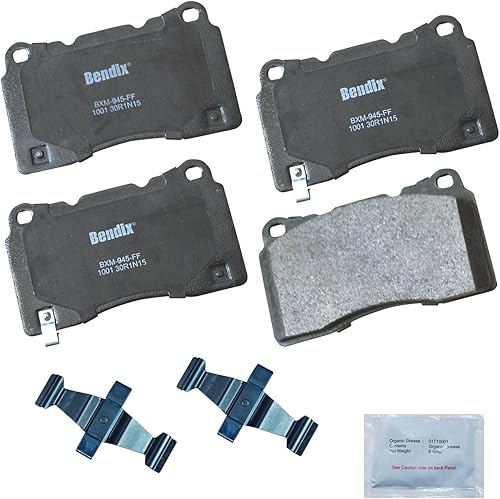 Vista 429 de Bendix Priority1 CFC1035 Pastillas de freno delanteras de cerámica para modelos seleccionados Chevrolet Aveo, Aveo5, Optra, Spark, Spark EV, Pontiac