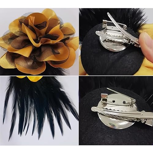 Miniatura 3 de Paquete de 4 pinzas para el pelo con flores mexicanas, grandes rosadas, accesorios para el cabello, broches de flores para tocados de novia,