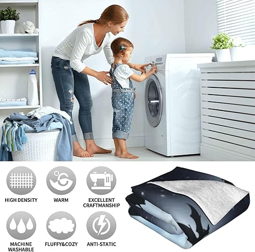 Miniatura 5 de Mantas de murciélago para niños, adolescentes, mujeres y hombres, manta espeluznante para niños, niñas y niños pequeños, manta de otoño para sofá,