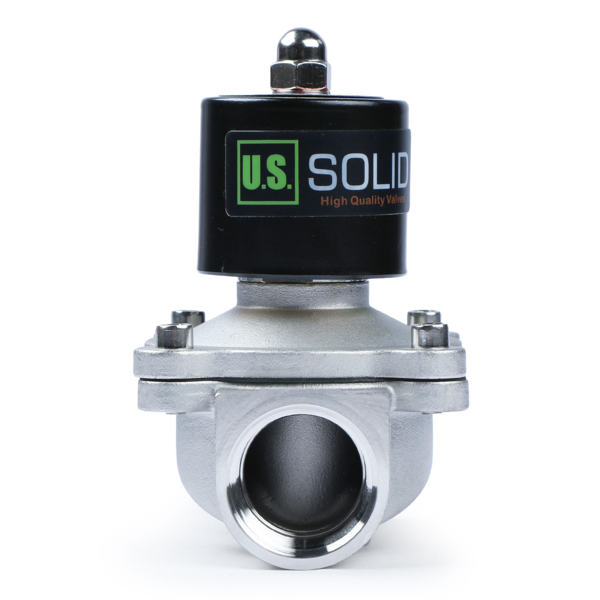 Válvula solenoide eléctrica de acero inoxidable de 24 V CA N.C. para combustible de agua de aire Viton de 1 pulgada