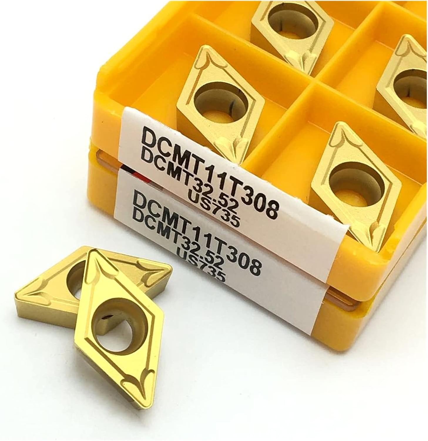 Surface Milling Cutter Lathe Parts Tools DCMT11T308 UE6020 VP15TF US735 Carbide Insert DCMT 11T308 Machine Tool Accessories (Angle : DCMT11T308 VP15TF, Insert Width(mm) : 10PCS(1box))
