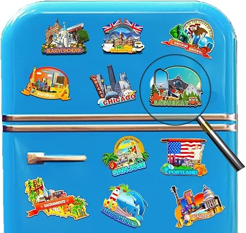 Miniatura 4 de Saguenay - Imán de madera para nevera, diseño de Canadá, monumentos 3D, recuerdos coleccionables, decoración hecha a mano -2273