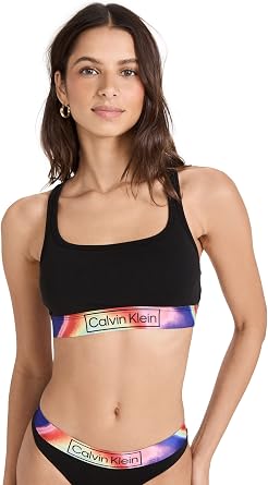 Calvin Klein Womens Reimagined Heritage Pride Unlined Bralette