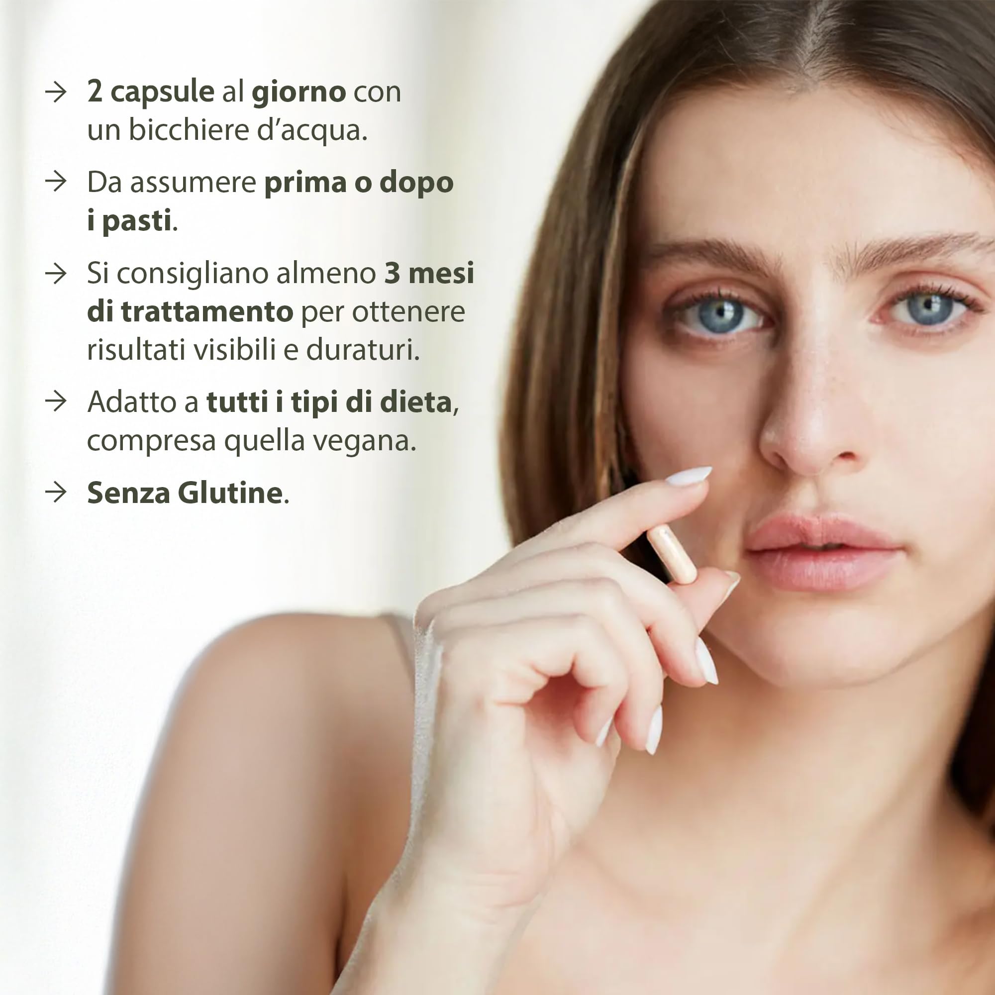 Healthy & Glowy Hair – Integratore Alimentare - 180 Capsule | Aiuta a Rendere i Capelli più Sani, Forti e Luminosi - Uomo e Donna - Zinco, Vitamina A, Vitamina E, Cheratina Idrolizzata