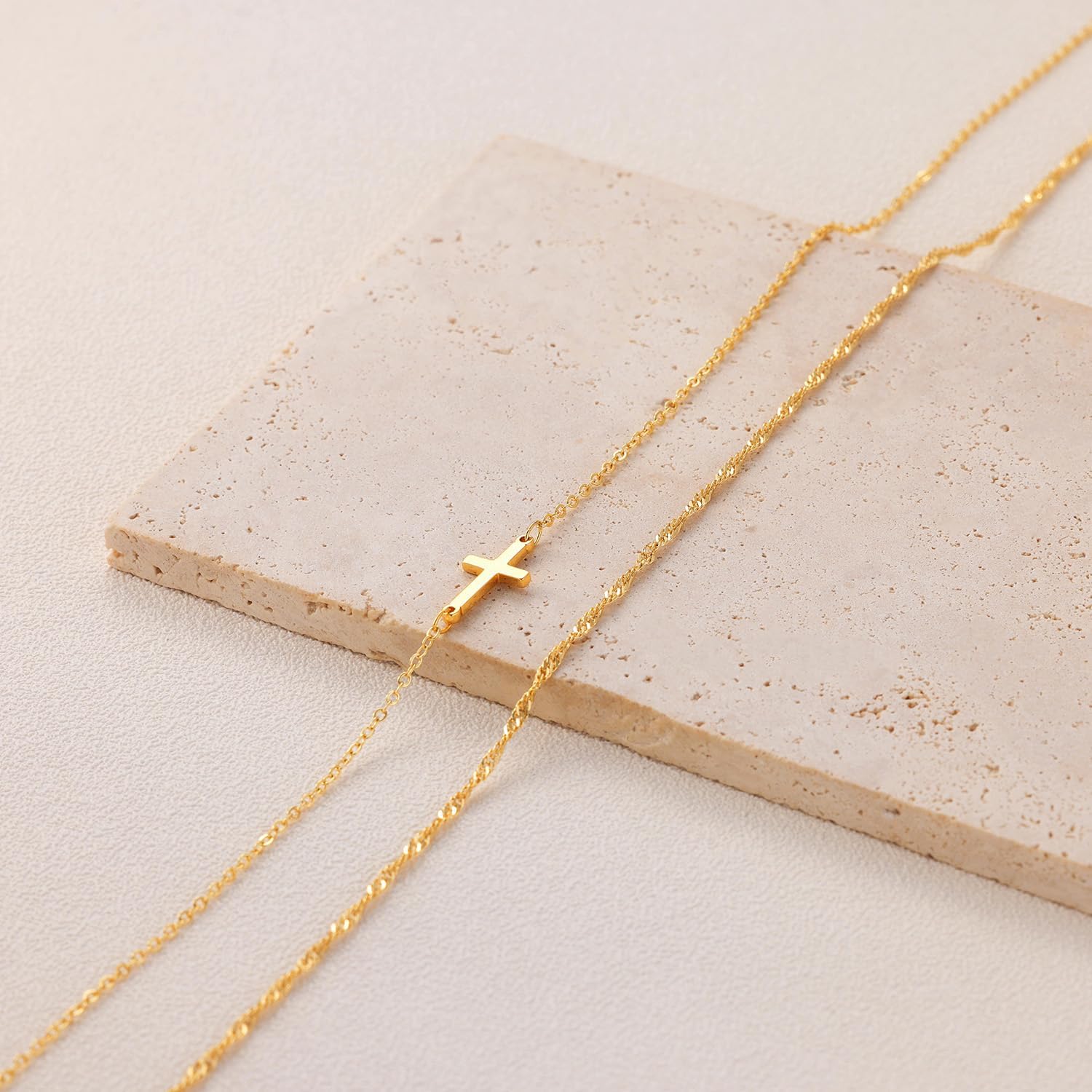 Cross Necklace for Women Dainty 14K Real Silver Gold Plated Layered Cross Pendant Necklace Stack Simple Trendy Cute Charm Choker Necklaces Jewelry Gift for Women Teen Her - Image 6