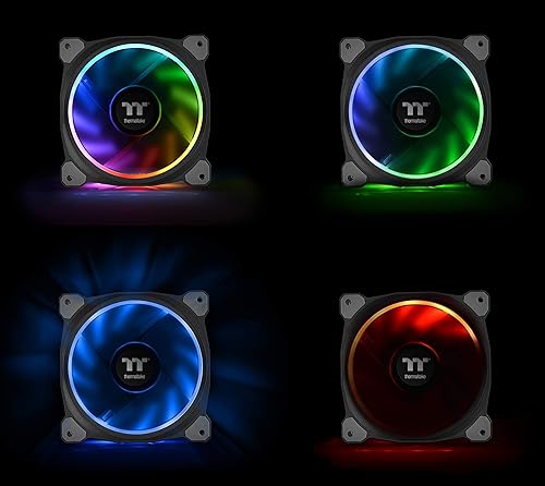 Miniatura 5 de Thermaltake Riing Plus 12 RGB TT Premium Edition 4.724 in Circular habilitado por software 12 LED RGB Riing Caseventilador de radiador - Paquete