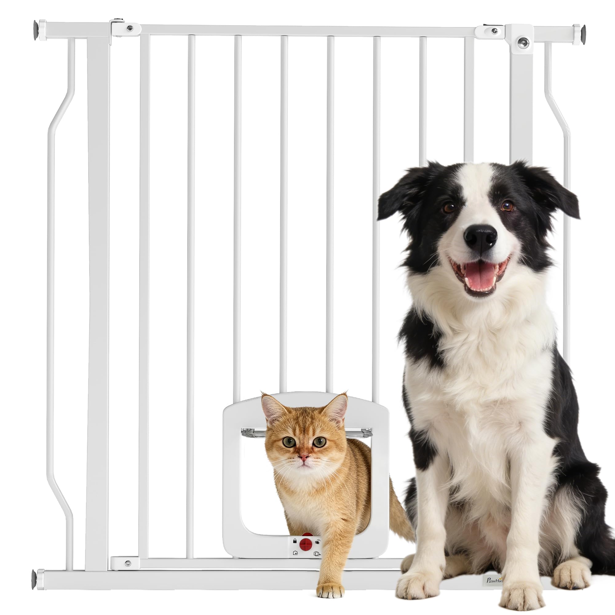 Cancello di sicurezza per animali domestici Cancello di sicurezza per animali domestici extra alto 120 cm per cani e gatti, Cancello di sicurezza per recinzione per animali domestici a press