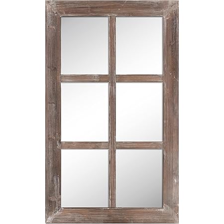 Amazon.com: Barnyard Designs 24" x 40" Decorative Windowpane Mirror ...