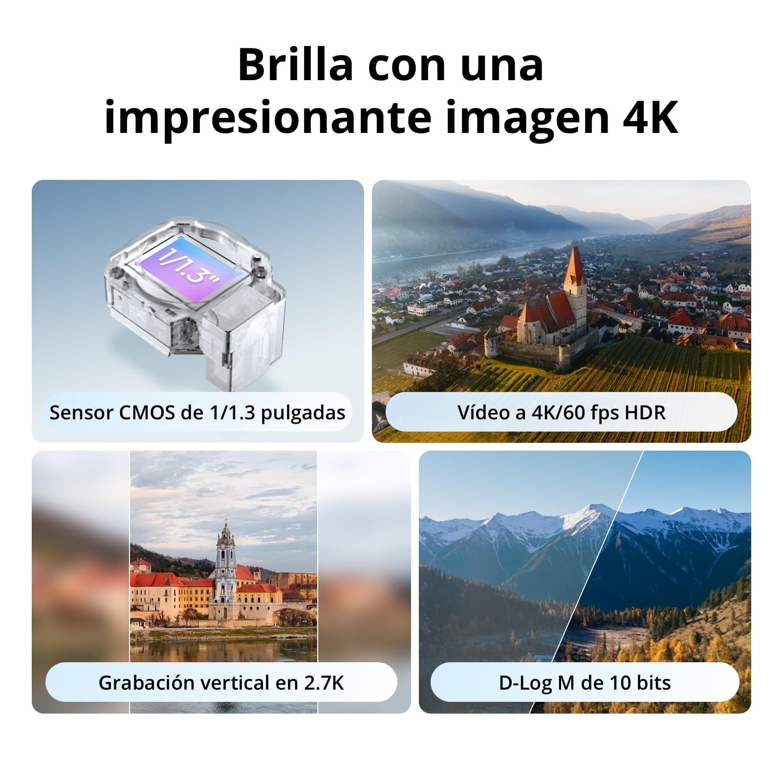 DJI Flip (Control Remoto con Pantalla RC 2), dron con Seguimiento con cámara 4K UHD para Adultos, ‌< 249 g, estabilización en 3 Ejes, despegue Desde la Palma, Tiempo máx. de Vuelo de 31 min