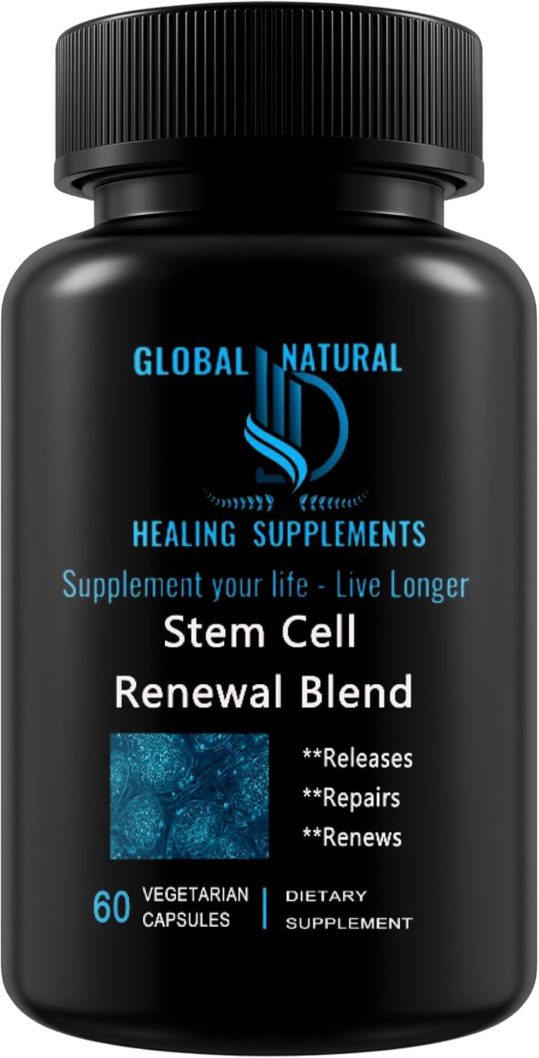 Stem Cell Supplements. Renewal Blend - Promotes Healthy Aging Through Cellular Renewal. Resveratrol, L-Carnosine, Polygonum Multiflorum Extract, Beta 1.3/1.6 Glucan. Non-GMO, Gluten Free.