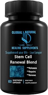 Stem Cell Supplements. Renewal Blend - Promotes Healthy Aging Through Cellular Renewal. Resveratrol, L-Carnosine, Polygonum Multiflorum Extract, Beta 1.3/1.6 Glucan. Non-GMO, Gluten Free.