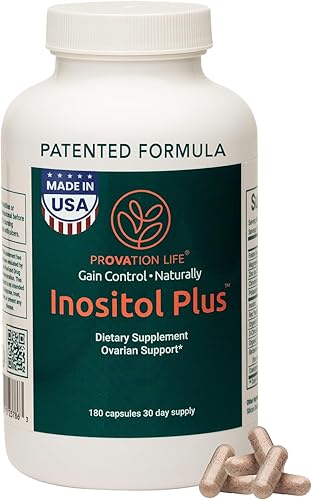 Suplemento Inositol Plus para mujeres  Salud ovárica, equilibrio hormonal, fertilidad, ovulación  Mio-inositol D-Chiro 401 y 12 ingredientes