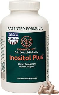 Inositol Plus Supplement for Women | Ovarian Health, Hormone Balance, Fertility, Ovulation | 40:1 Myo-Inositol D-Chiro & 12 Ingredients | Developed by Medical Doctor | 120 Capsules