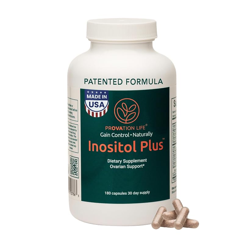PROVATION LIFE Suplemento de Inositol 40:1 Myo-Inositol e D-Chiro Inositol, 120 cápsulas