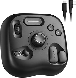 TourBox Lite エントリー左手デバイス・片手キーボード ペンタブ最適パートナー Clip Studio Paintほか対応 直感ブラインド操作 専用ソフトでカスタム自在 日常作業・軽創作の作業効率向上｜Mac/Windows対応・有線（本体のみ）