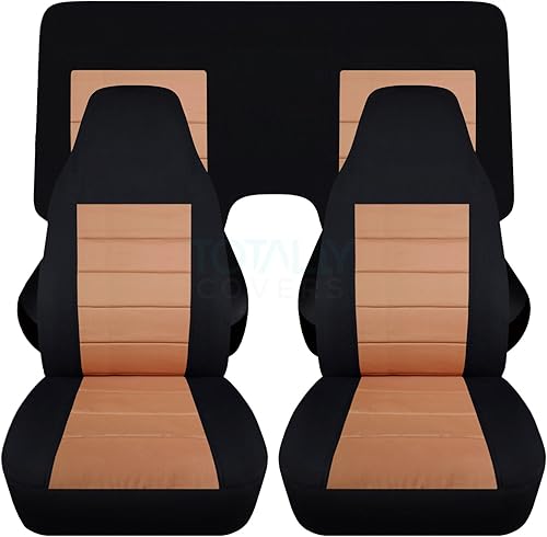 Miniatura 28 de Totally Covers Compatible con cubiertas de asiento para Chevy Camaro 1982-1992: Negro - Juego completo (23 colores) Cupé/Convertible Banco Negro