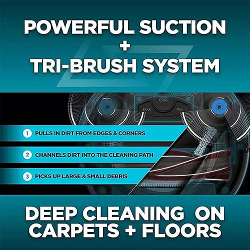 Miniatura 7 de Shark ION Robot Aspiradora, Wi-Fi conectado con cepillos laterales de doble filo, UR755, color negro