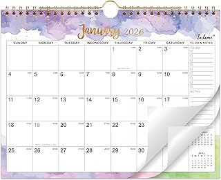 2026 Calendar - 2026 Wall Calendar, January 2026 - December 2026, 11" × 8.5", Spiral Twin-Wire Binding, Daily Blocks with Julian Dates, Perfect for Planning and Organizing Your Life