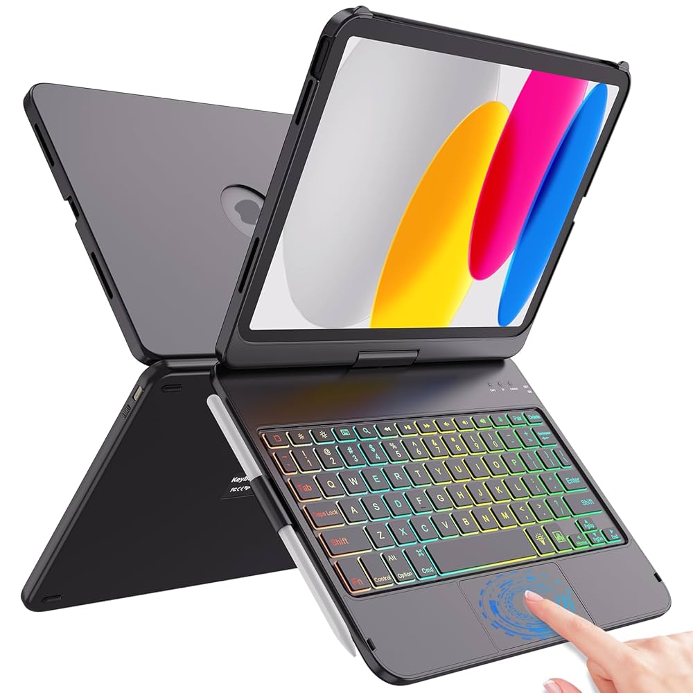 Amazon.com: FUWANG Touch Keyboard Case for iPad (A16) 11th