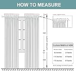 Hiasan Grey Blackout Short Curtains 2 Panels for Kitchen, Rod Pocket Thermal Insulated Room Darkening Window Curtains for Living Room, W42 x L54 Inches