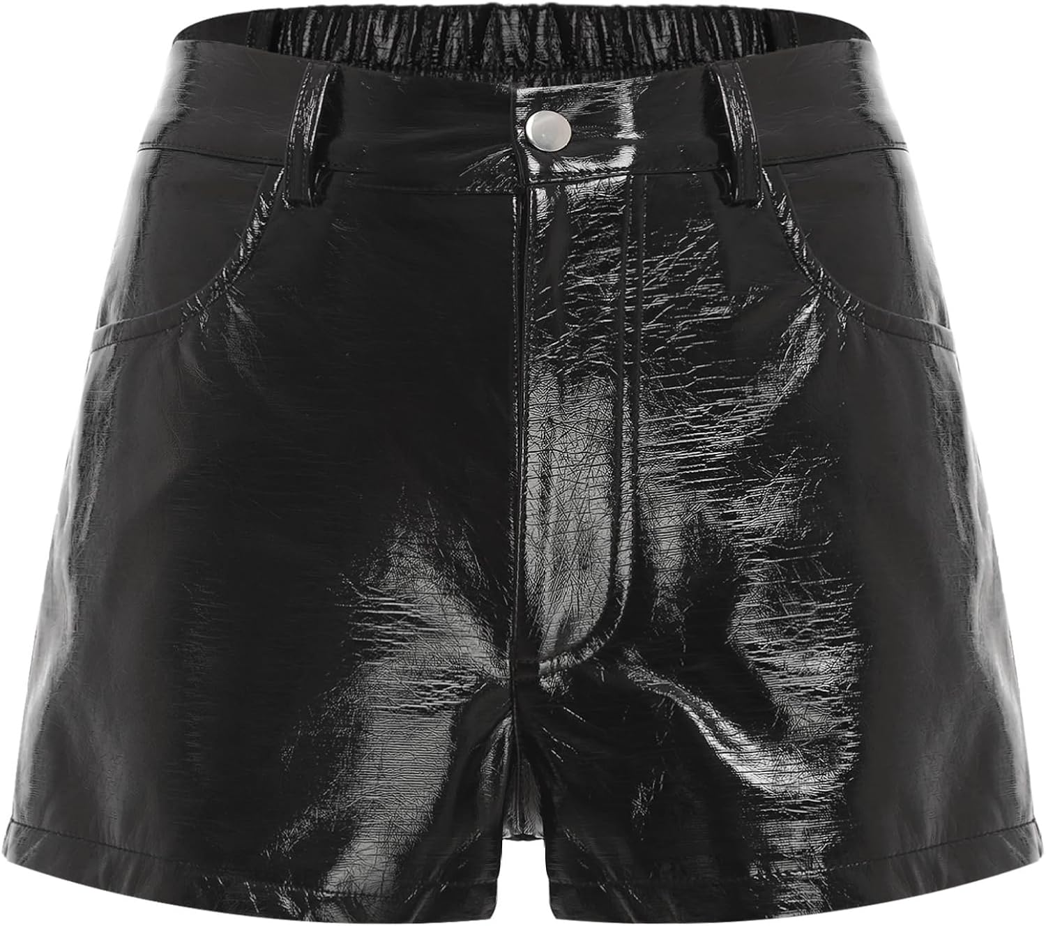 Adult Womens Skinny Pu Casual Mini Shorts Dance Festival Bottoms Halloween Party Concert Outfit