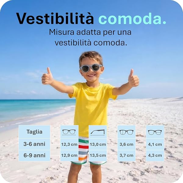 Mausito Occhiali da sole per bambini (3-6 e 6-9 anni) UV400 & Categoria 3 Lenti | Braccio flessibile e leggero in TPEE e policarbonato | Design europeo - 5