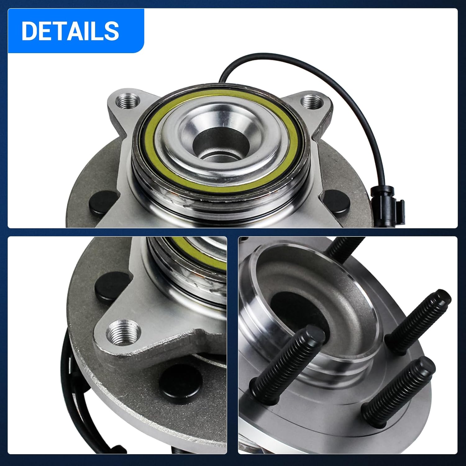 Autoround 515042 2WD Front Wheel Bearing and Hub Assembly Fit for 2003-2006 Ford Expedition & Lincoln Navigator, 6 Lug w/ABS, Set of 2