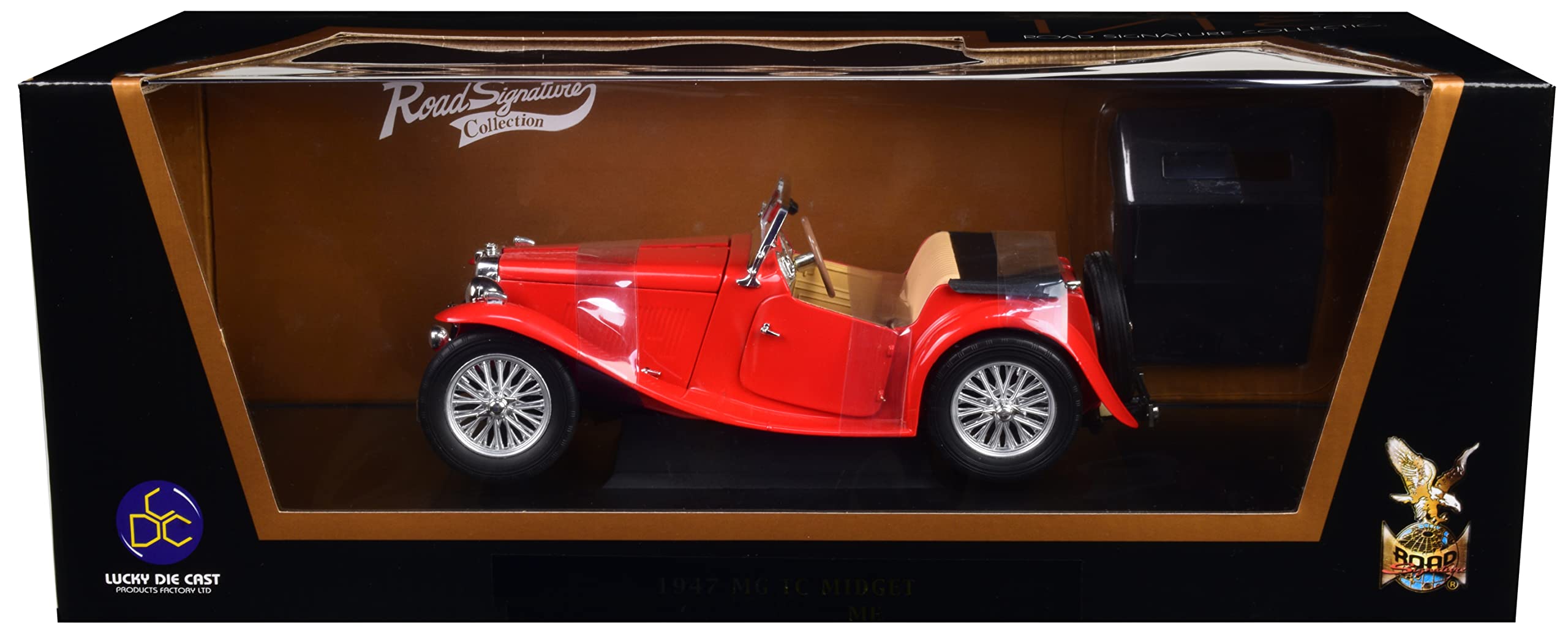 Amazon.com: 1947 MG TC Midget Red 1/18 Diecast Model Car by Road