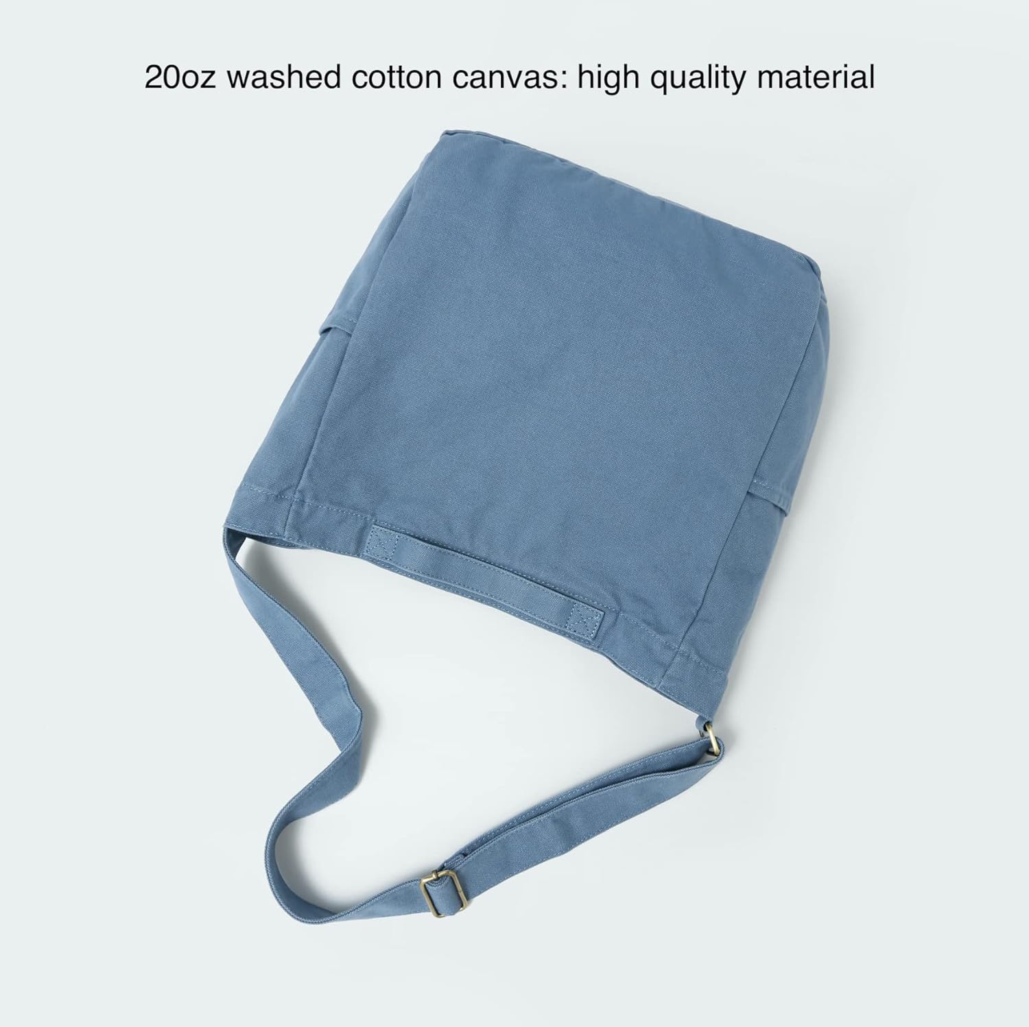Jeelow 16oz Washed Canvas Tote Bag for Women – Crossbody Shoulder Hobo Purse for Work and Travel