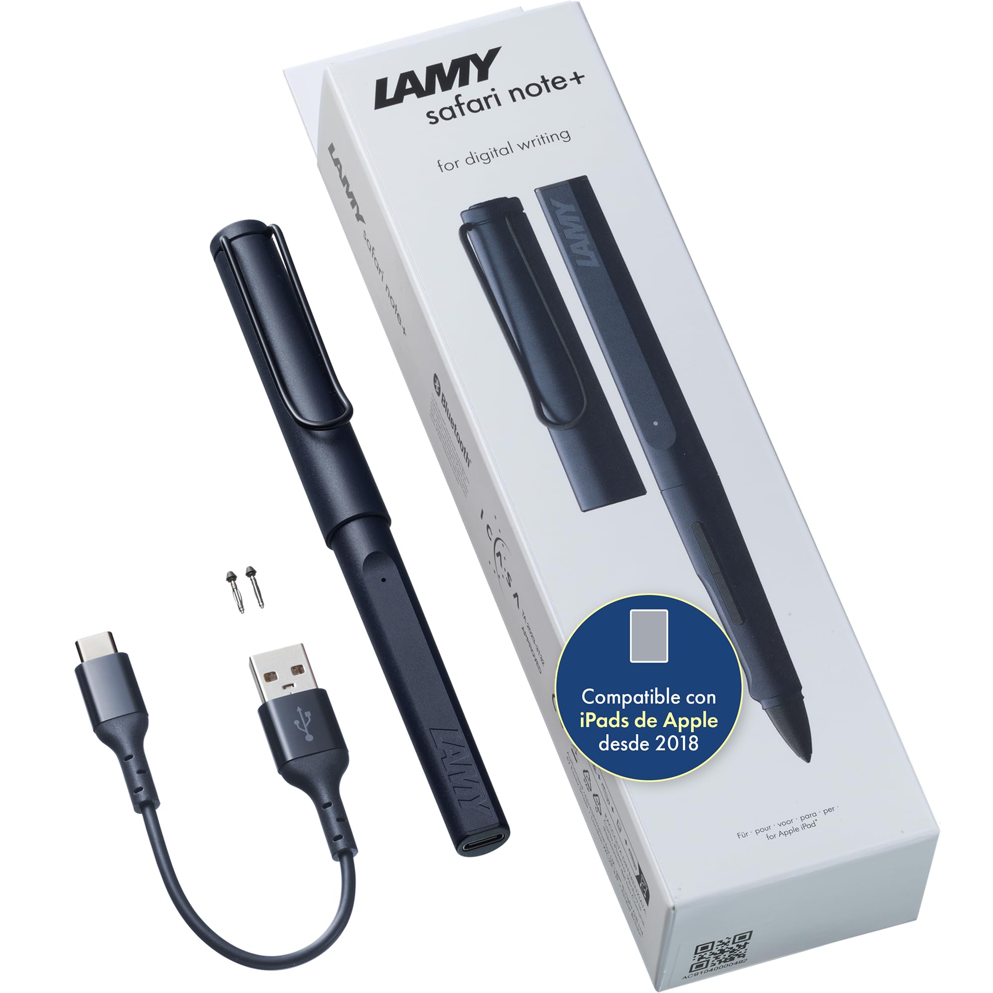 Lápiz para iPad LAMY safari note+ steel black de diseño ergonómico 7